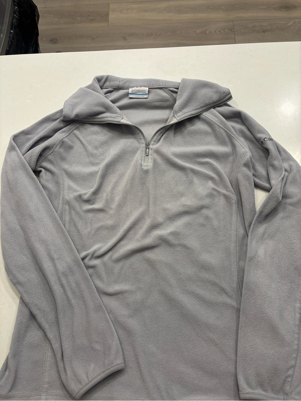Columbia Light Gray Women's Quarter-Zip Fleece Pullover